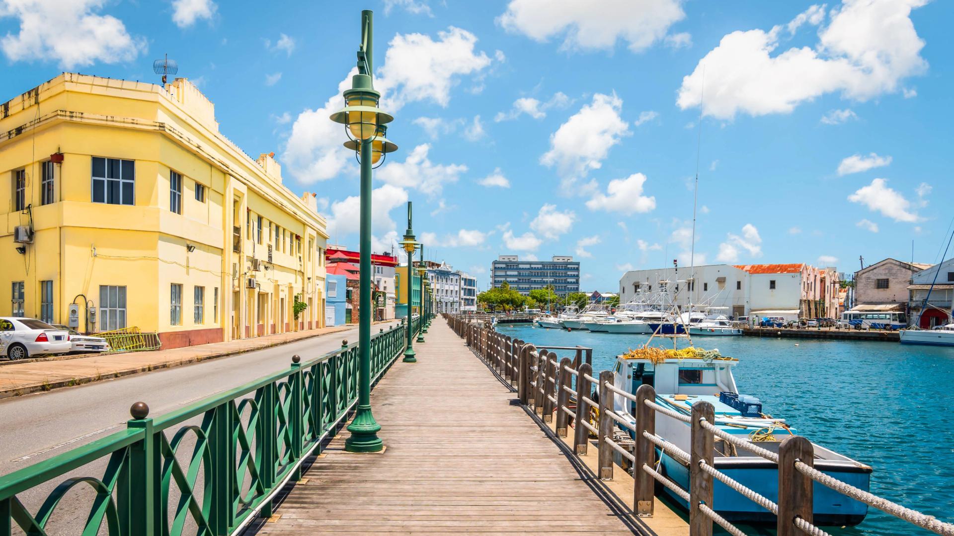 Bridgetown Barbados marina waterfront promenade Caribbean cruise port